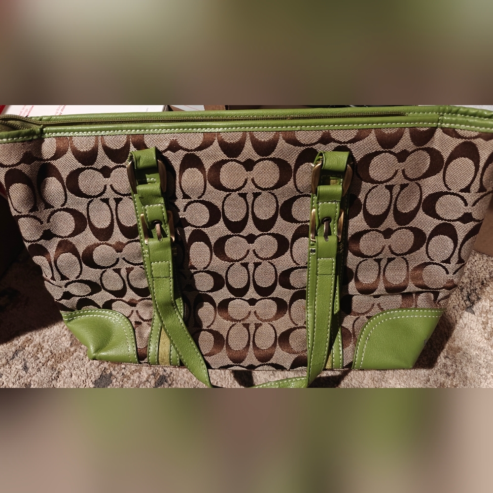 Vintage Coach Canvas Tote